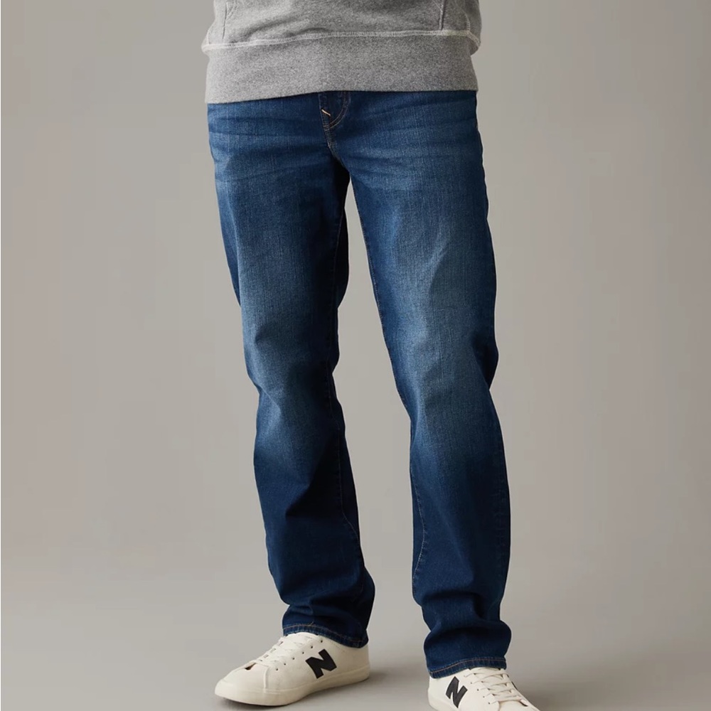 AMERICAN EAGLE Men’s Original Straight Dark Blue Denim Jeans